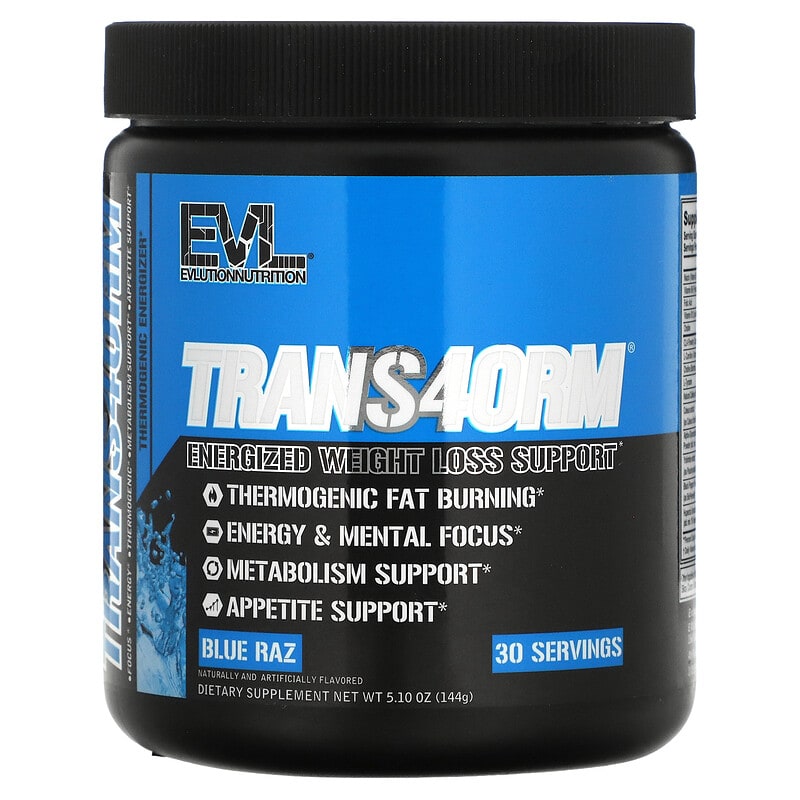 EVLution Nutrition Trans4orm Blue Raz 5.10 oz (144 g) 1 EVLution Nutrition Trans4orm Blue Raz 5.10 oz (144 g) 682055552217