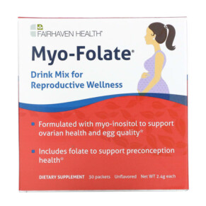 Fairhaven Health Myo-Folate Drink Mix for Reproductive Wellness Unflavored 30 Packets 2.4 g Each 896593002251