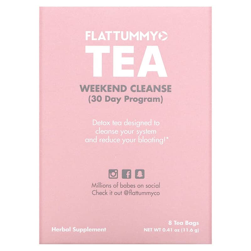 Flat Tummy Weekend Cleanse 30 Day Program 8 Tea Bags 0.05 oz (1.45 g) Each 1 Flat Tummy Weekend Cleanse 30 Day Program 8 Tea Bags 0.05 oz (1.45 g) Each 855119006531