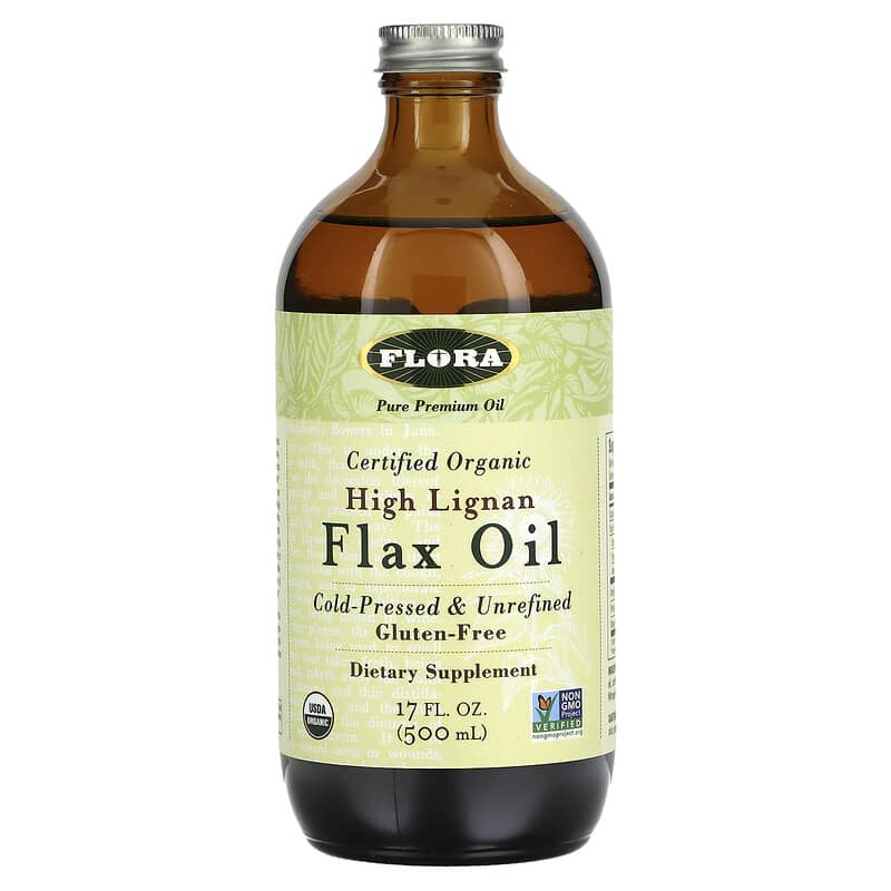 Flora Certified Organic High Lignan Flax Oil 17 oz (500 ml) 1 Flora Certified Organic High Lignan Flax Oil 17 fl oz (500 ml) 061998678961