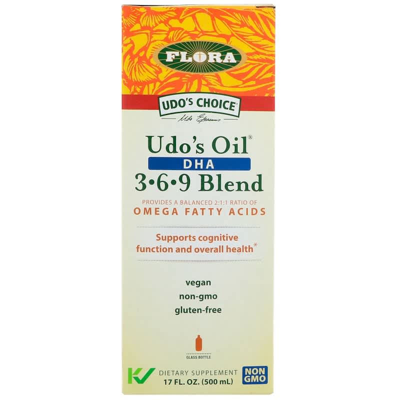 Flora Udo's Choice Udo's Oil DHA 3-6-9 Blend 17 oz (500 ml) 1 Flora Udo's Choice Udo's Oil DHA 3-6-9 Blend 17 fl oz (500 ml) 061998679982