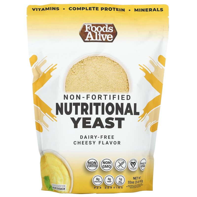 Foods Alive Superfood Non-Fortified Nutritional Yeast 32 oz (907 g) 1 Foods Alive Superfood Non-Fortified Nutritional Yeast 32 oz (907 g) 850008080074