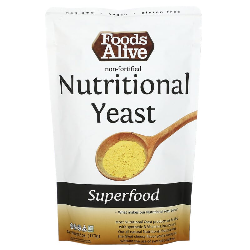 Foods Alive Superfood Non-Fortified Nutritional Yeast 6 oz (170 g) 1 Foods Alive Superfood Non-Fortified Nutritional Yeast 6 oz (170 g) 891551000478