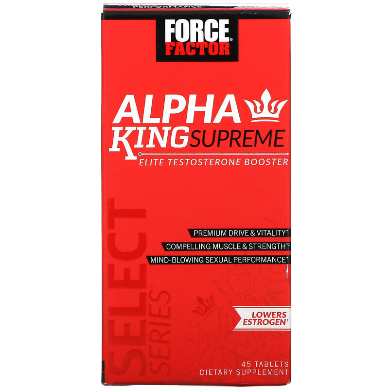Force Factor Alpha King Supreme Elite Testosterone Booster 45 Tablets 1 Force Factor Alpha King Supreme Elite Testosterone Booster 45 Tablets 818594014842