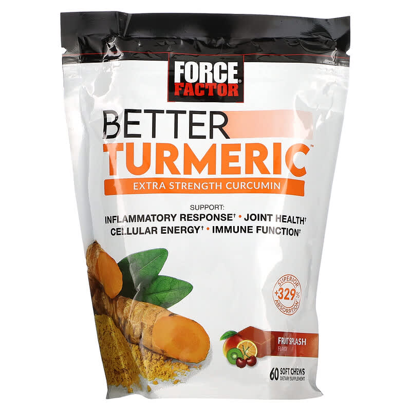 Force Factor Better Turmeric Extra Strength Curcumin Fruit Splash 60 Soft Chews 1 Force Factor Better Turmeric Extra Strength Curcumin Fruit Splash 60 Soft Chews 818594017362