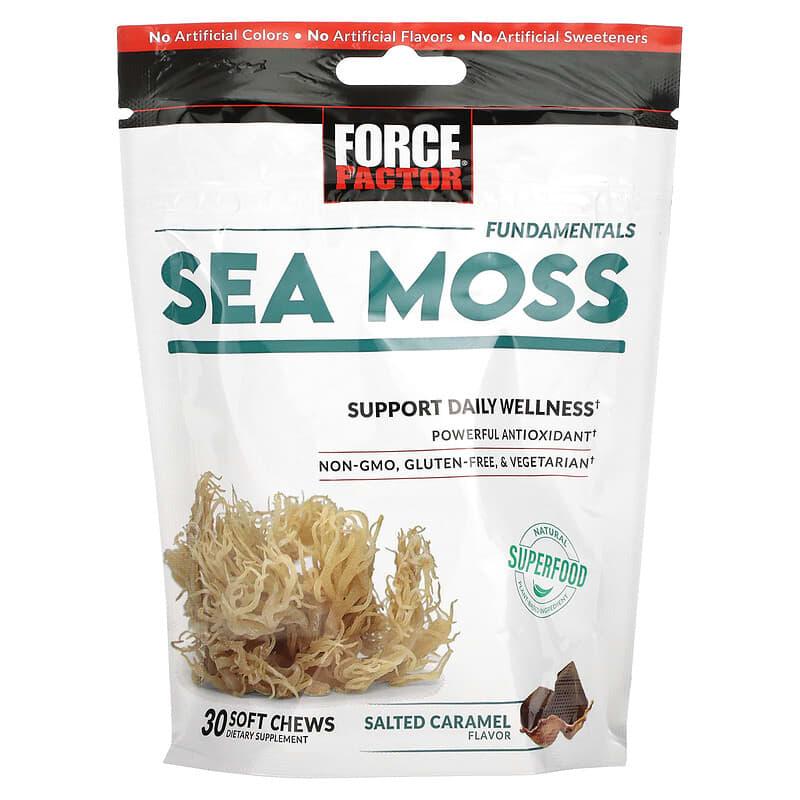 Force Factor Fundamentals Sea Moss Salted Caramel 30 Soft Chews 1 Force Factor Fundamentals Sea Moss Salted Caramel 30 Soft Chews 818594018697