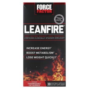 Force Factor LeanFire Fast-Acting Weight Loss Formula 30 Vegetable Capsules 818594016976