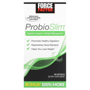 Force Factor ProbioSlim Digestive Support + Weight Management 60 Capsules 818594014507
