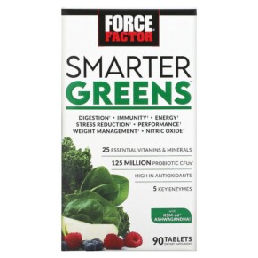 Force Factor Smarter Greens 90 Tablets 818594017089