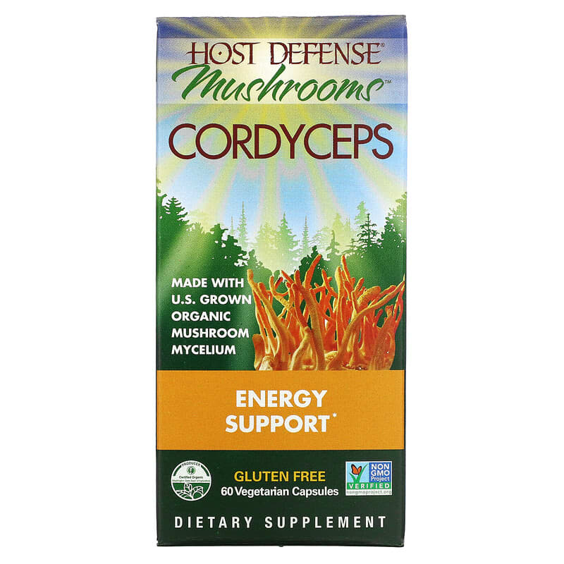 Fungi Perfecti Host Defense Mushrooms Cordyceps Energy Support 60 viên 1 Fungi Perfecti Host Defense Host Defense Mushrooms Cordyceps Energy Support 60 Vegetarian Capsules 633422031026