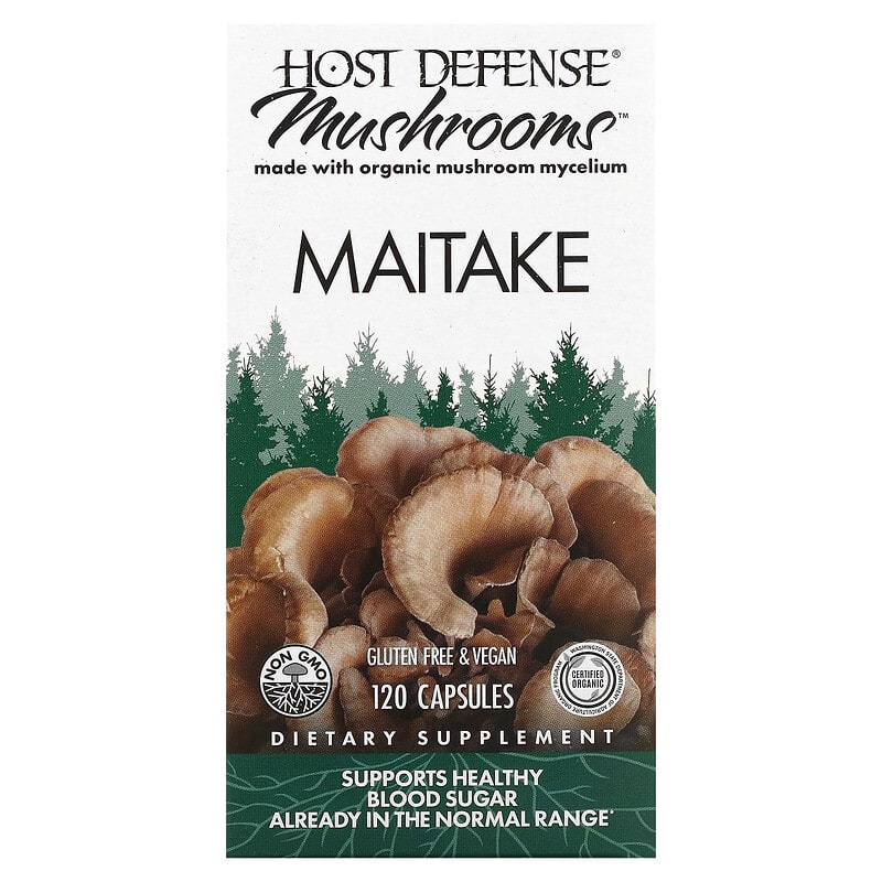 Fungi Perfecti Maitake 120 viên 1 Fungi Perfecti Host Defense Maitake 120 Capsules 633422031538