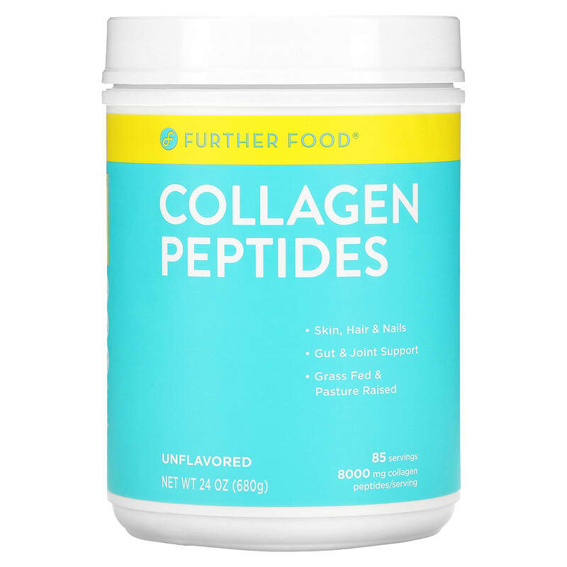 Further Food Collagen Peptides Unflavored 8.000 mg 24 oz (680 g) 1 Further Food Collagen Peptides Unflavored 8.000 mg 24 oz (680 g) 646117813562