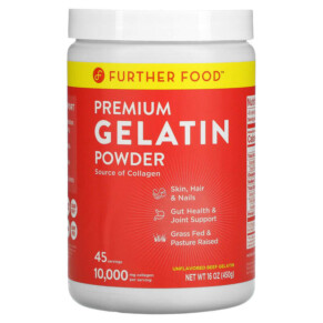 Further Food Premium Gelatin Powder Unflavored 16 oz (450 g) 860706002636