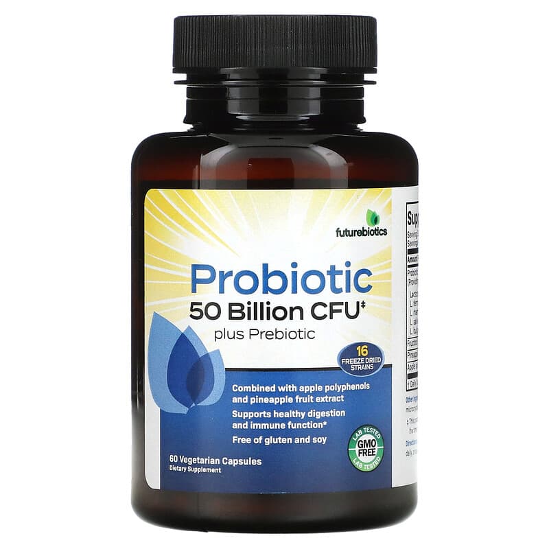 Futurebiotics Probiotic Plus Prebiotic 25 Billion CFU 60 Vegetarian Capsules 1 Futurebiotics Probiotic Plus Prebiotic 25 Billion CFU 60 Vegetarian Capsules 049479500802