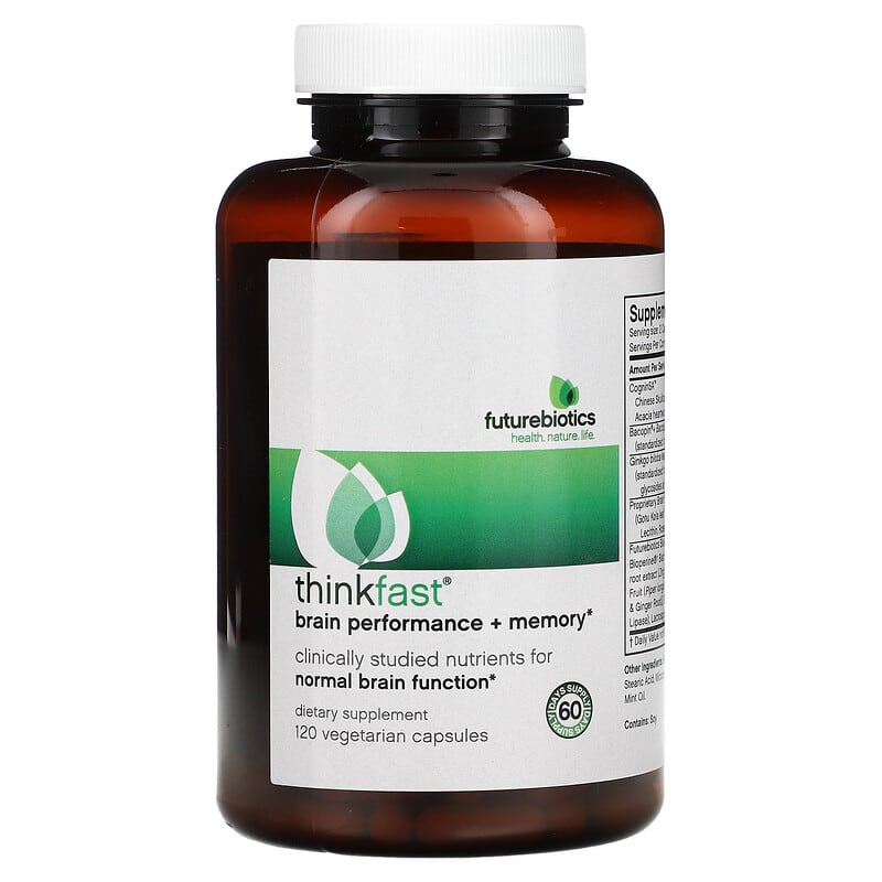 Futurebiotics Thinkfast Brain Performance + Memory 120 Vegetarian Capsules 1 Futurebiotics Thinkfast Brain Performance + Memory 120 Vegetarian Capsules 049479025169