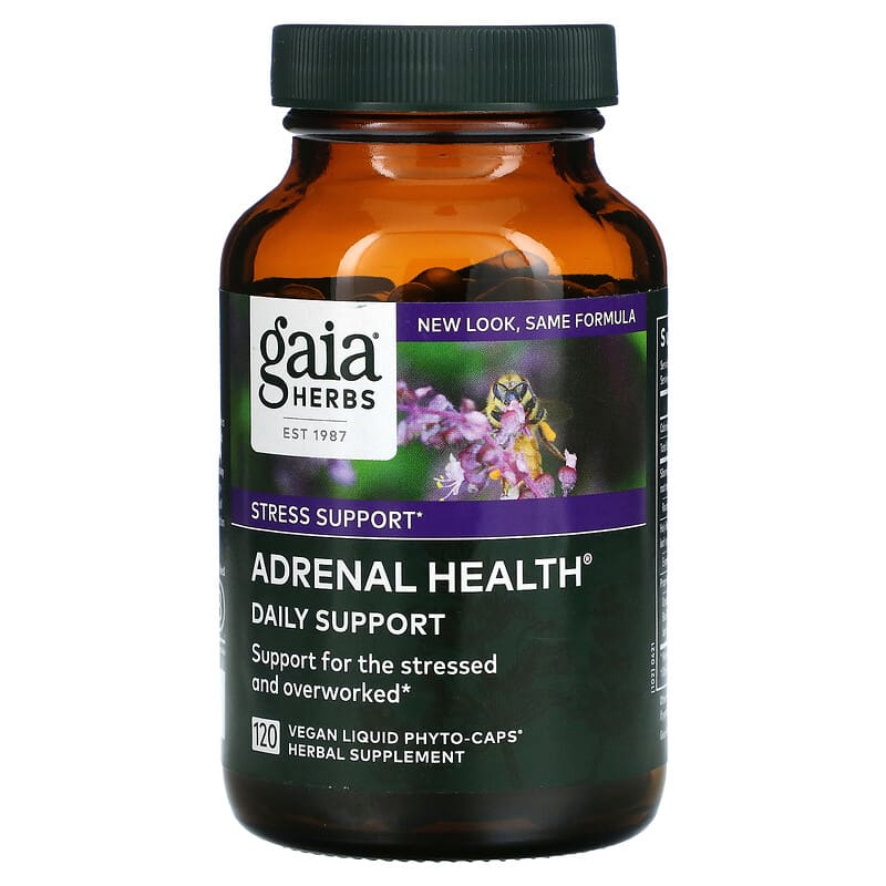 Gaia Herbs Adrenal Health Daily Support 120 Vegan Liquid Phyto-Caps 1 Gaia Herbs Adrenal Health Daily Support 120 Vegan Liquid Phyto-Caps 751063996686