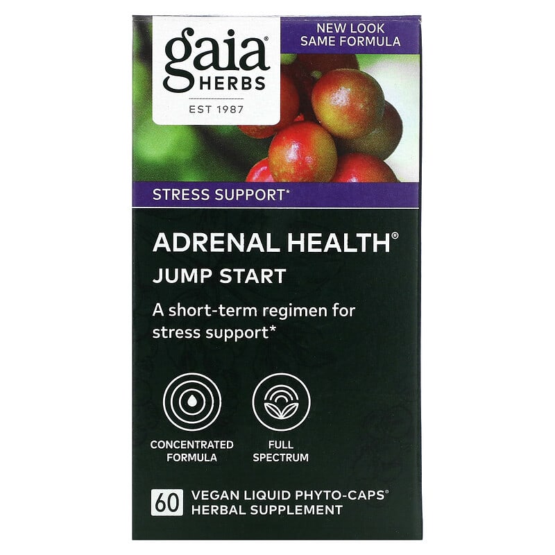 Gaia Herbs Adrenal Health Jump Start 60 Vegan Liquid Phyto-Caps 1 Gaia Herbs Adrenal Health Jump Start 60 Vegan Liquid Phyto-Caps 751063149402