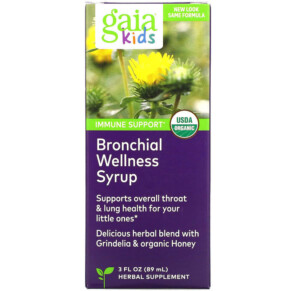 Gaia Herbs Bronchial Wellness Syrup for Kids 3 fl oz (89 ml) 751063145039