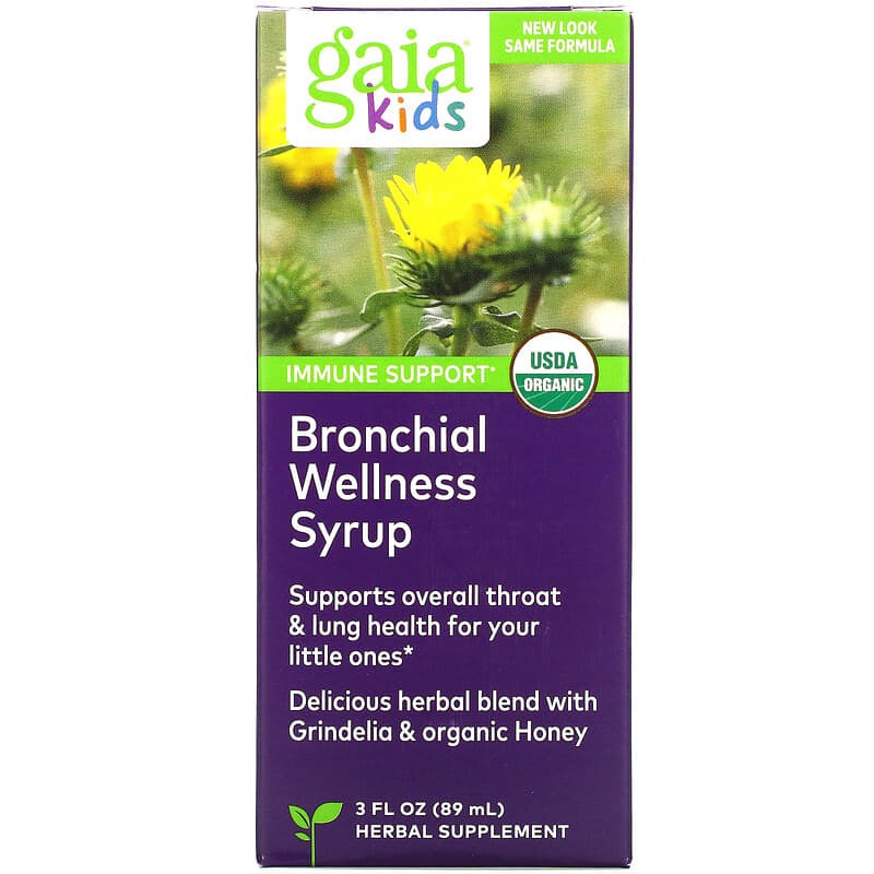 Gaia Herbs Bronchial Wellness Syrup for Kids 3 fl oz (89 ml) 1 Gaia Herbs Bronchial Wellness Syrup for Kids 3 fl oz (89 ml) 751063145039