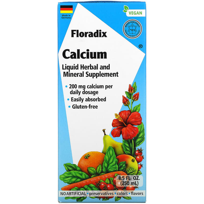 Gaia Herbs Floradix Calcium 200 mg 8.5 oz (250 ml) 1 Gaia Herbs Floradix Calcium 200 mg 8.5 fl oz (250 ml) 850026260199