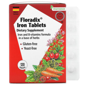 Gaia Herbs Floradix Iron Tablets 120 Tablets 850026260182