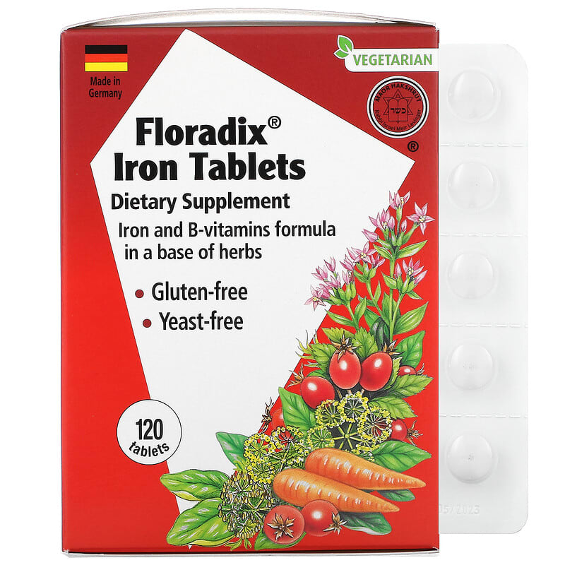 Gaia Herbs Floradix Iron Tablets 120 Tablets 1 Gaia Herbs Floradix Iron Tablets 120 Tablets 850026260182