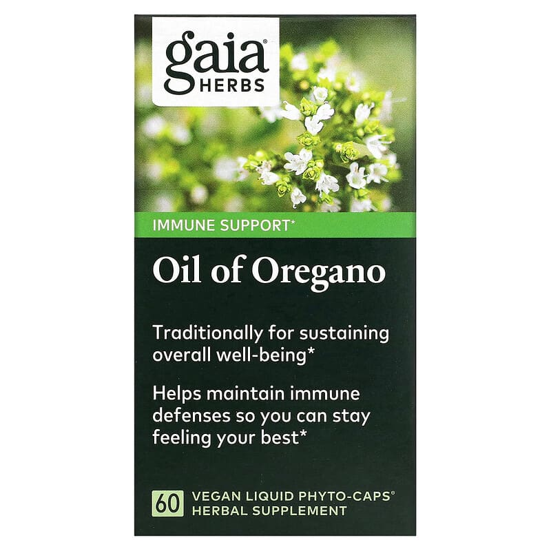 Gaia Herbs Oil of Oregano 60 Vegan Liquid Phyto-Caps 1 Gaia Herbs Oil of Oregano 60 Vegan Liquid Phyto-Caps 751063399500