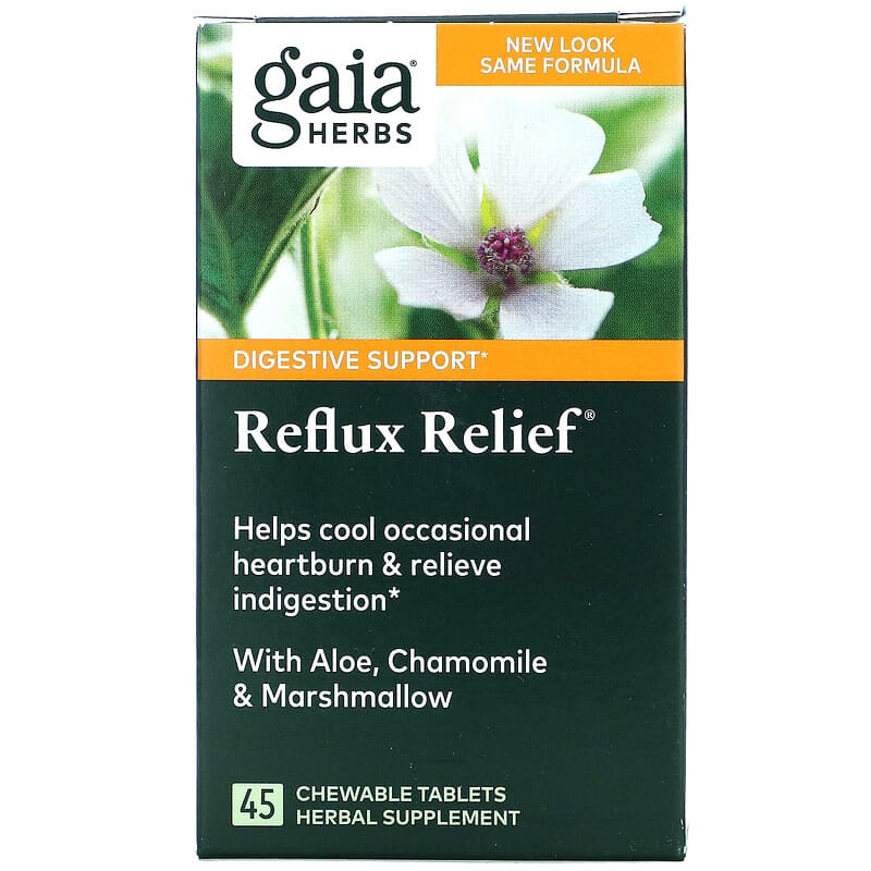Gaia Herbs Reflux Relief 45 viên nhai 1 Gaia Herbs Reflux Relief 45 Chewable Tablets 751063146838