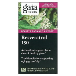 Gaia Herbs Resveratrol 150 50 Vegan Liquid Phyto-Caps 751063996648