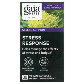 Gaia Herbs Stress Response 30 Vegan Capsules 751063403405