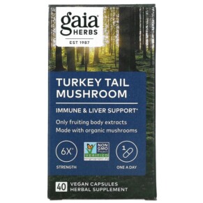 Gaia Herbs Turkey Tail Mushroom 40 Vegan Capsules 751063151771