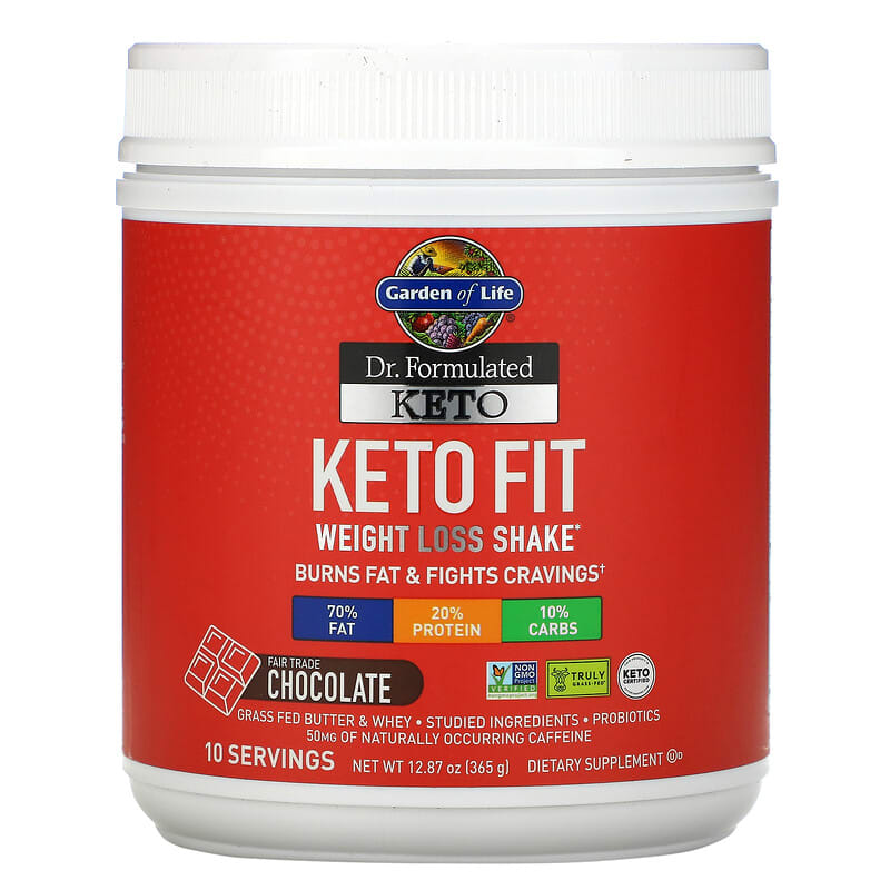 Garden of Life Dr. Formulated Keto Fit Weight Loss Shake Chocolate 12.87 oz (365 g) 1 Garden of Life Dr. Formulated Keto Fit Weight Loss Shake Chocolate 12.87 oz (365 g) 658010124522