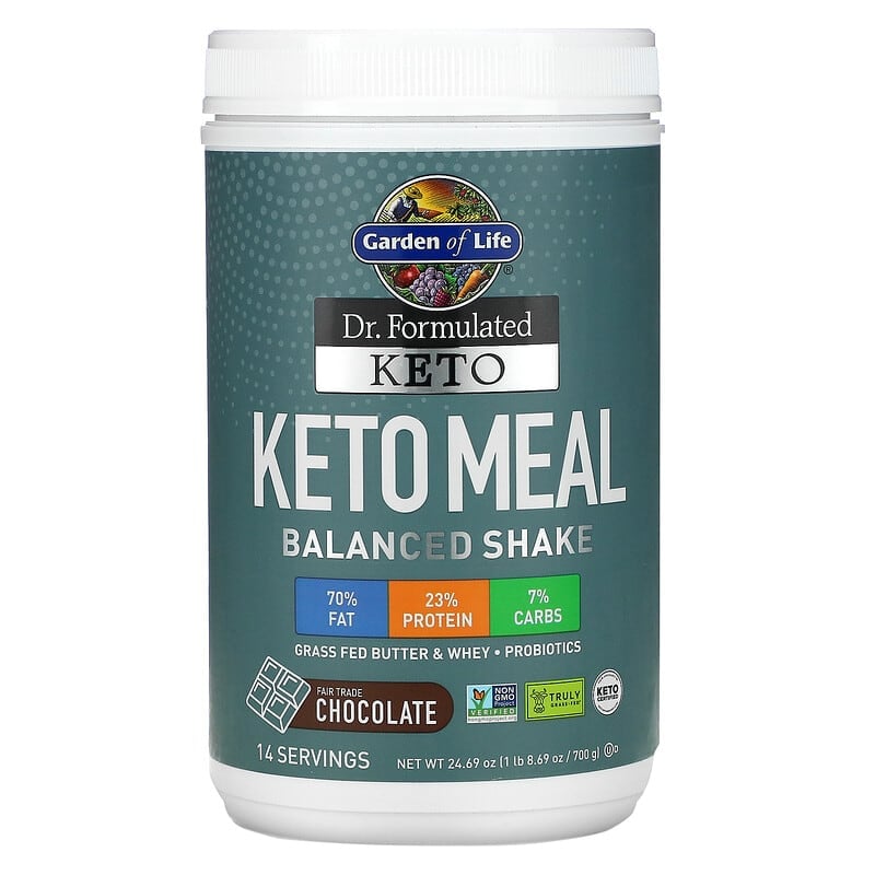 Garden of Life Dr. Formulated Keto Meal Balanced Shake Chocolate 1.54 lbs (700 g) 1 Garden of Life Dr. Formulated Keto Meal Balanced Shake Chocolate 1.54 lbs (700 g) 658010124485