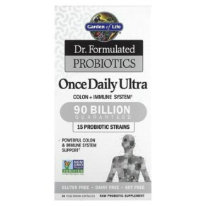 Garden of Life Dr. Formulated Probiotics Once Daily Ultra 90 Billion 30 Vegetarian Capsules 658010118453