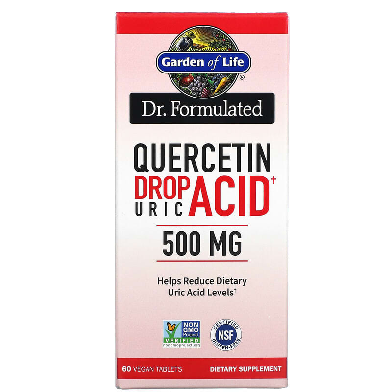 Garden of Life Dr. Formulated Quercetin Drop Uric Acid 500 mg 60 Vegan Tablets 1 Garden of Life Dr. Formulated Quercetin Drop Uric Acid 500 mg 60 Vegan Tablets 658010130523
