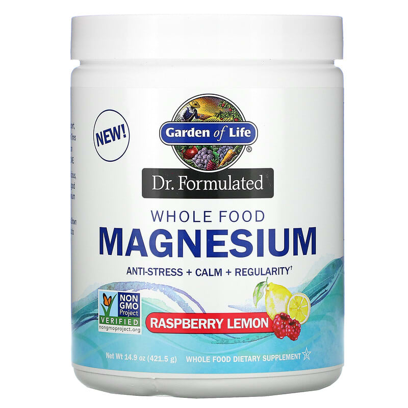 Garden of Life Dr. Formulated Whole Food Magnesium Powder Raspberry Lemon 14.9 oz (421.5 g) 1 Garden of Life Dr. Formulated Whole Food Magnesium Powder Raspberry Lemon 14.9 oz (421.5 g) 658010122801