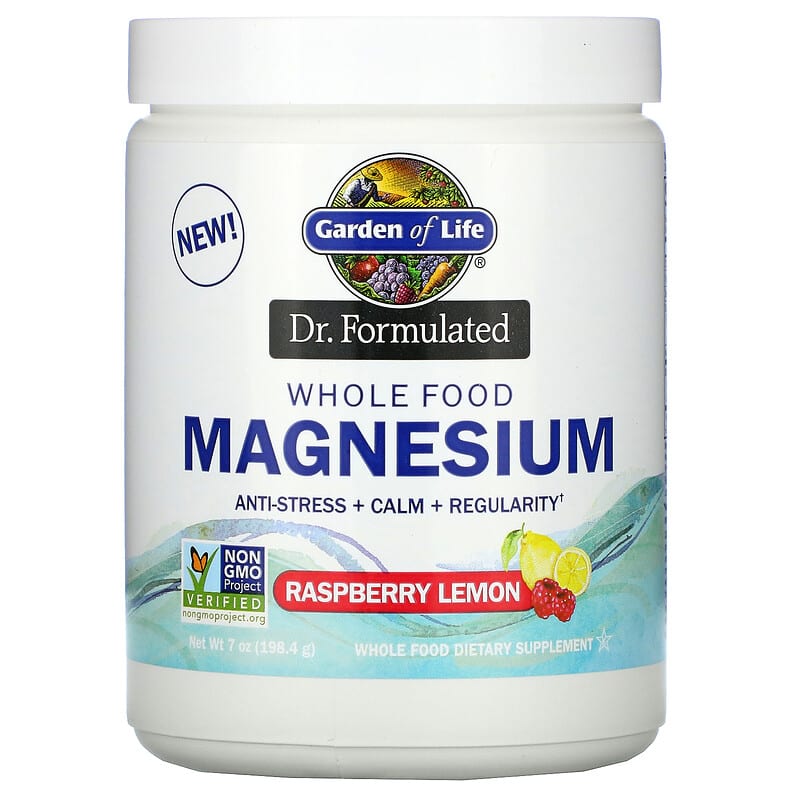Garden of Life Dr. Formulated Whole Food Magnesium Powder Raspberry Lemon 7 oz (198.4 g) 1 Garden of Life Dr. Formulated Whole Food Magnesium Powder Raspberry Lemon 7 oz (198.4 g) 658010122795