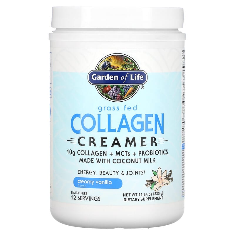 Garden of Life Grass Fed Collagen Creamer Creamy Vanilla 11.64 oz (330 g) 1 Garden of Life Grass Fed Collagen Creamer Creamy Vanilla 11.64 oz (330 g) 658010127134
