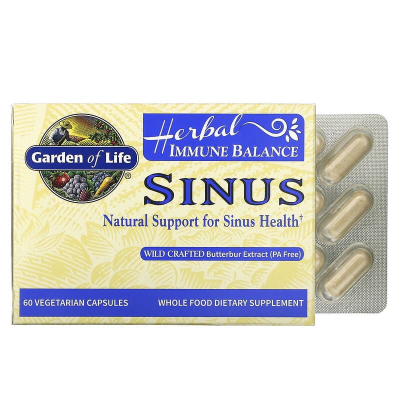 Garden of Life Herbal Immune Balance Sinus 60 Vegetarian Capsules 1 Garden of Life Herbal Immune Balance Sinus 60 Vegetarian Capsules 658010115858