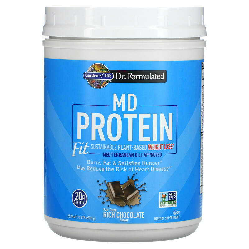 Garden of Life MD Protein Fit Sustainable Plant-Based Weight Loss Rich Chocolate 22.39 oz (635 g) 1 Garden of Life MD Protein Fit Sustainable Plant-Based Weight Loss Rich Chocolate 22.39 oz (635 g) 658010129541