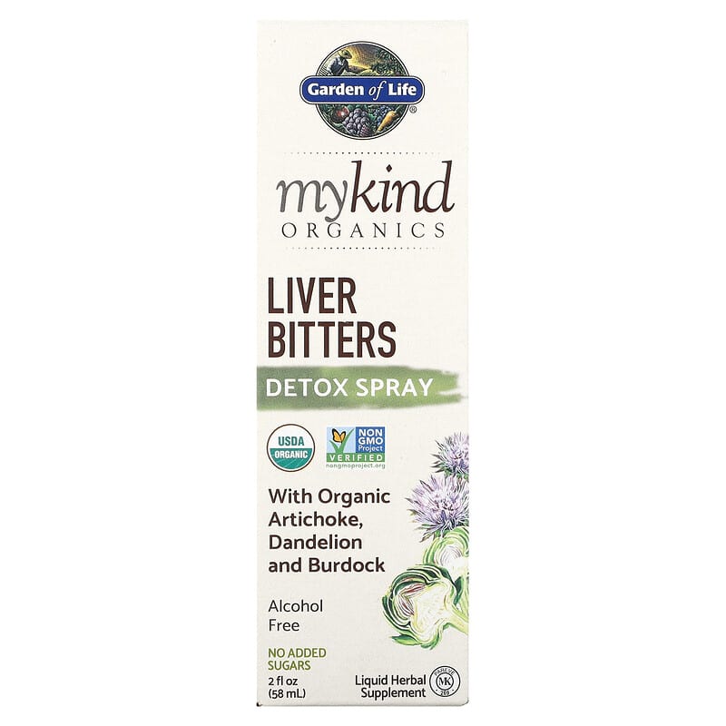 Garden of Life MyKind Organics Liver Bitters Detox Spray Alcohol Free 2 fl oz (58 ml) 1 Garden of Life MyKind Organics Liver Bitters Detox Spray Alcohol Free 2 fl oz (58 ml) 658010123181