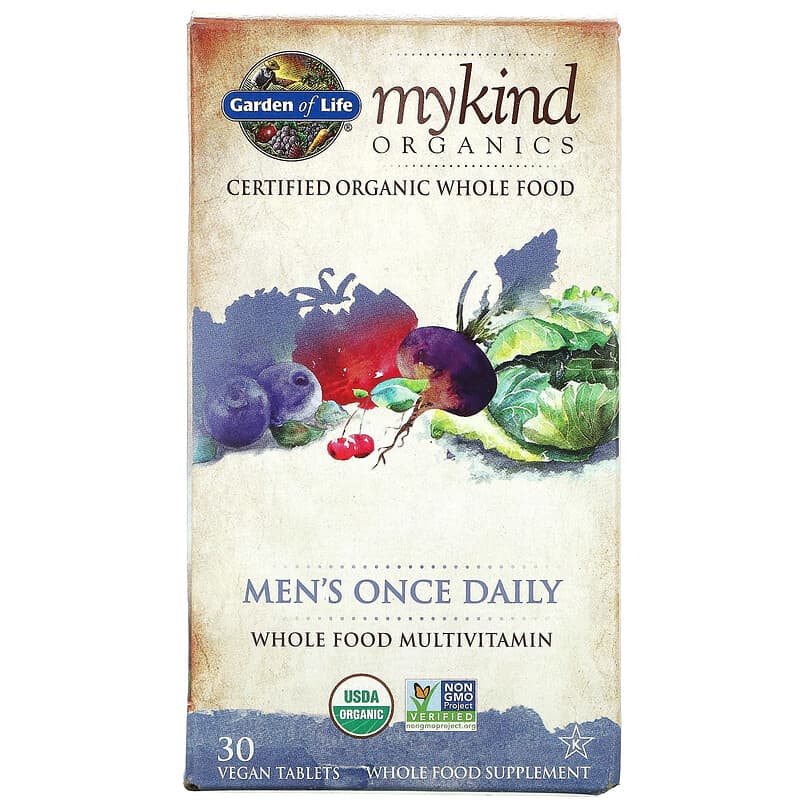 Garden of Life MyKind Organics Men's Once Daily 30 viên 1 Garden of Life MyKind Organics Men's Once Daily 30 Vegan Tablets 658010117661
