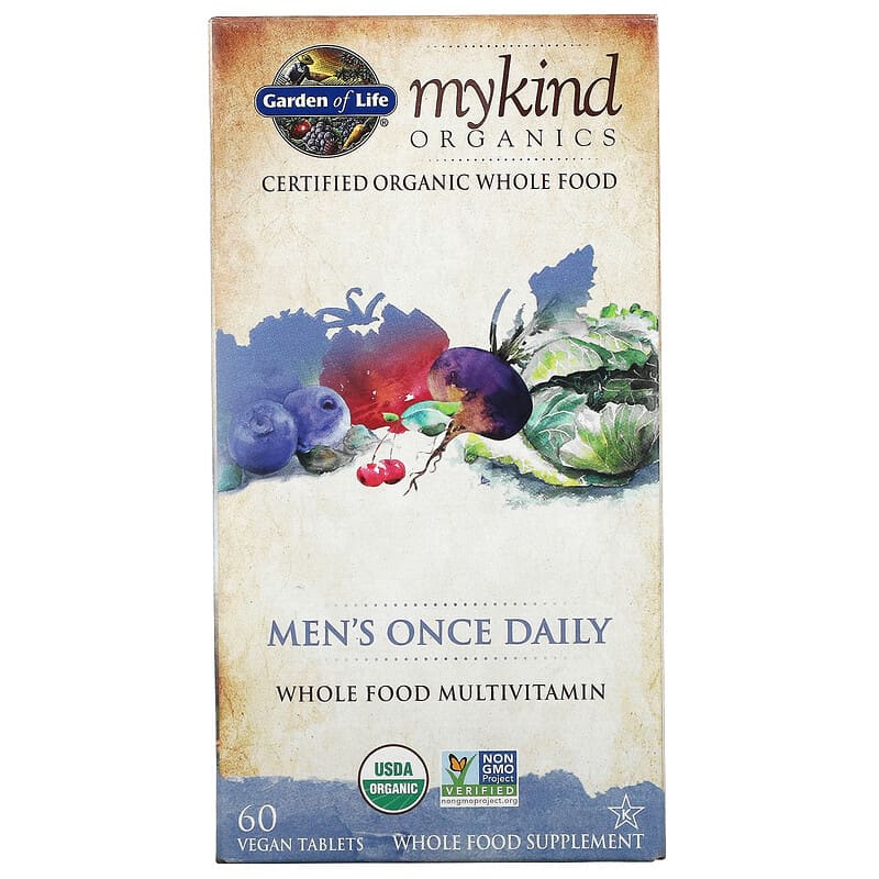 Garden of Life MyKind Organics Men's Once Daily 60 viên 1 Garden of Life MyKind Organics Men's Once Daily 60 Vegan Tablets 658010117678