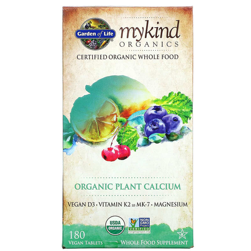Garden of Life MyKind Organics Organic Plant Calcium 180 viên 1 Garden of Life MyKind Organics Organic Plant Calcium 180 Vegan Tablets 658010117616