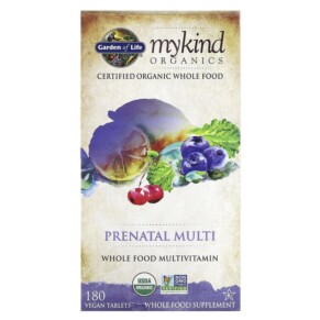 Garden of Life MyKind Organics Prenatal Multi 180 Vegan Tablets 658010117715