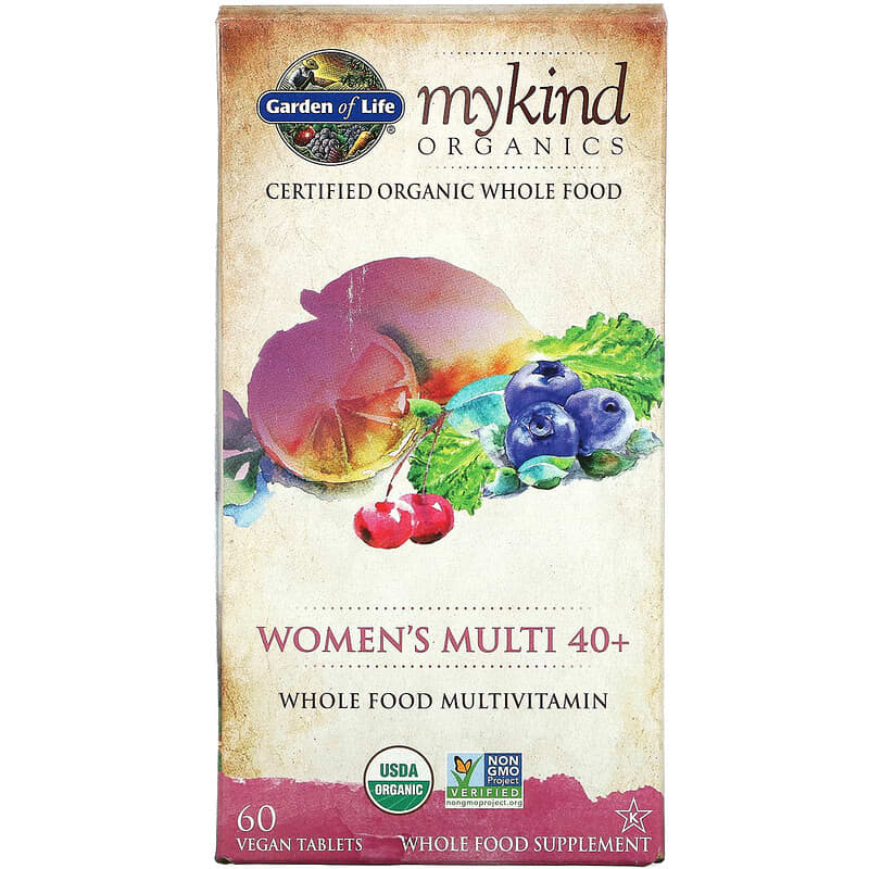 Garden of Life MyKind Organics Women's Multi 40+ 60 viên 1 Garden of Life MyKind Organics Women's Multi 40+ 60 Vegan Tablets 658010117777