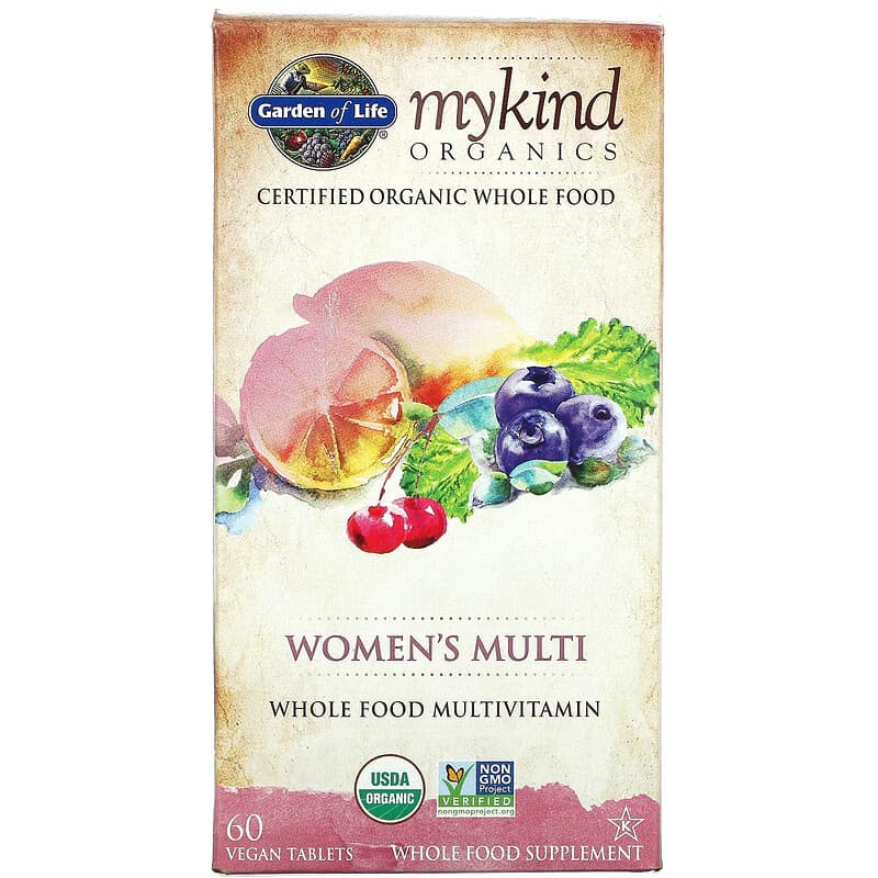Garden of Life MyKind Organics Women's Multi 60 viên 1 Garden of Life MyKind Organics Women's Multi 60 Vegan Tablets 658010117739