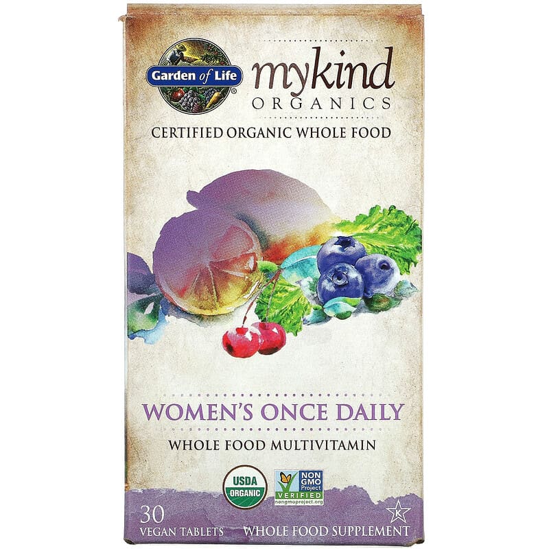 Garden of Life MyKind Organics Women's Once Daily Multivitamin 30 viên 1 Garden of Life MyKind Organics Women's Once Daily 30 Vegan Tablets 658010117753