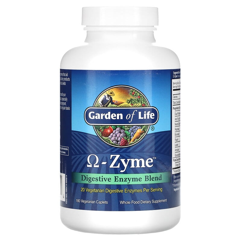 Garden of Life O-Zyme Digestive Enzyme Blend 180 Vegetarian Caplets 1 Garden of Life O-Zyme Digestive Enzyme Blend 180 Vegetarian Caplets 658010112024