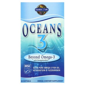 Garden of Life Oceans 3 Beyond Omega-3 with OmegaXanthin 60 Softgels 658010113854